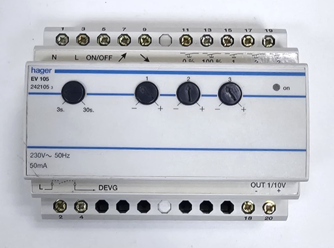 Hager EV105 Remote Control Dimmer Module | 230V AC | 50Hz | 50mA | German Made0