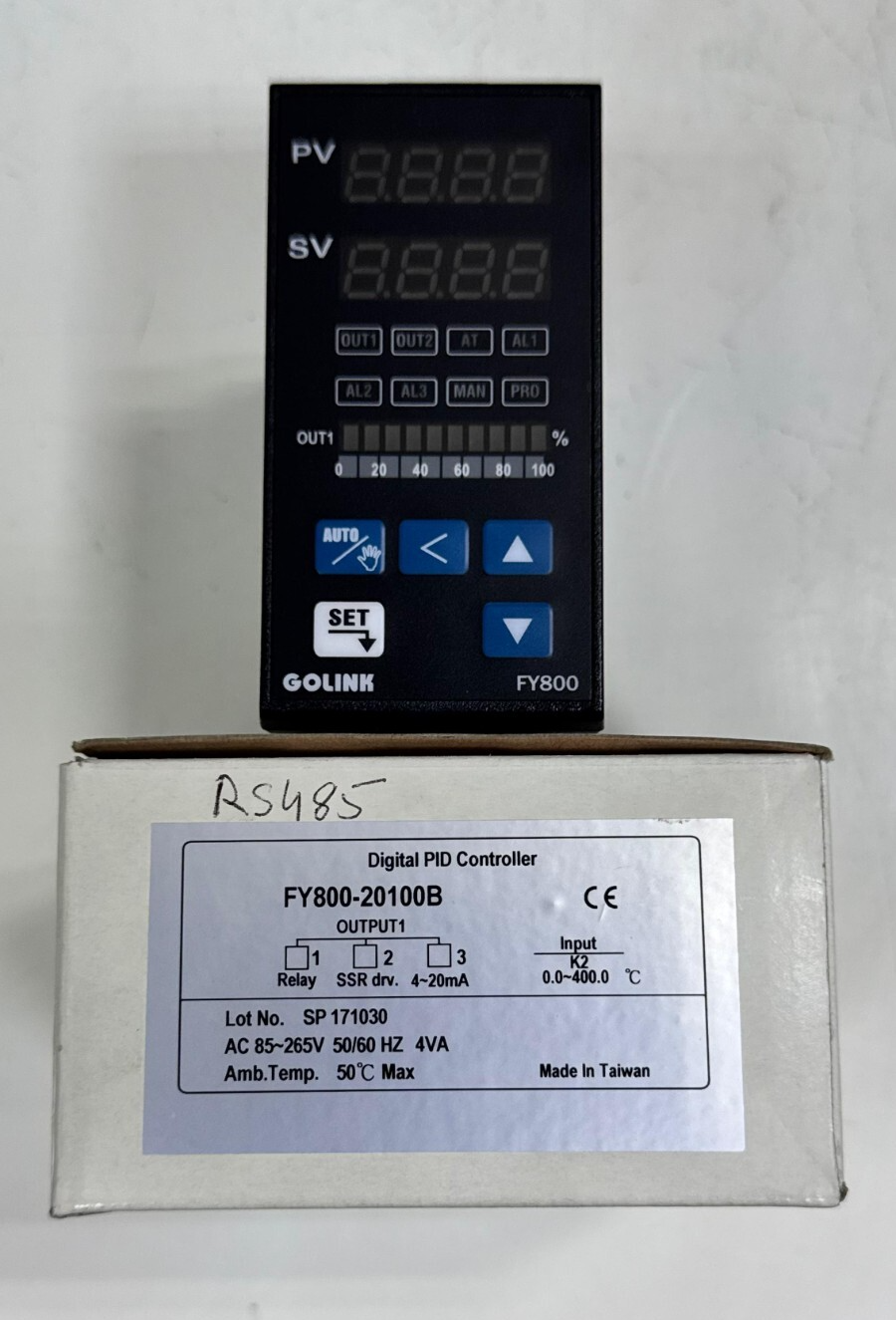 Golink FY80020100B Digital PID Temperature Controller | K2 Input 0.0–400.0°C0
