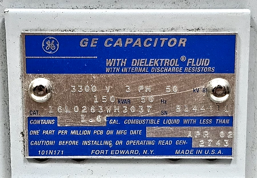 General Electronics | 16L0263WH3037 | High Voltage Capacitor 3300V | Made in USA1