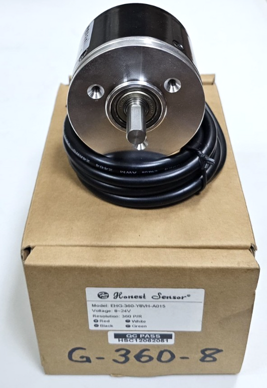 Honest Sensor EHG360Y8VHA015 – Incremental Rotary Encoder | 360 P/R | 8–24V0