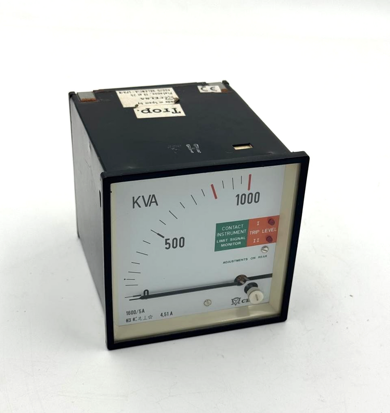 Celsa | CASCADE | Analog Panel Meter – 5A | 0 to 1000 KVA | Made in Spain0