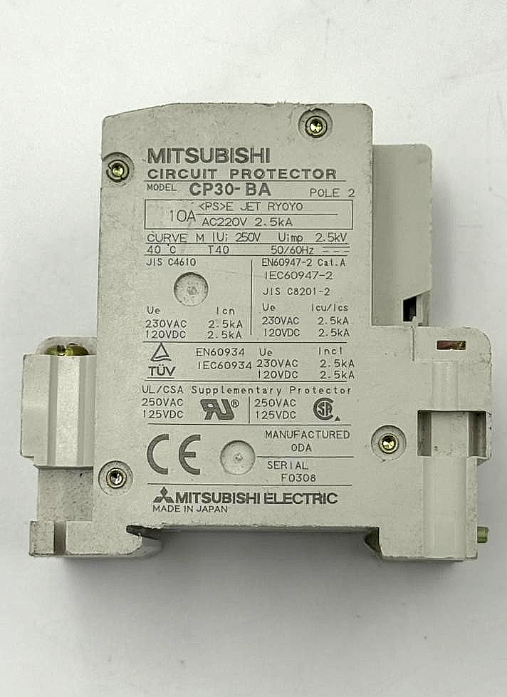 Mitsubishi CP30BA 2Pole Circuit Protector, 10A |  220V AC ( 1 pcs )2