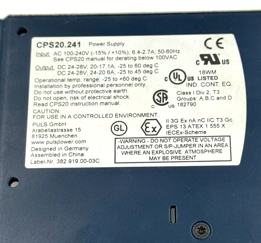 PULS DIMENSION | CPS20 | Power Supply | Made in China3