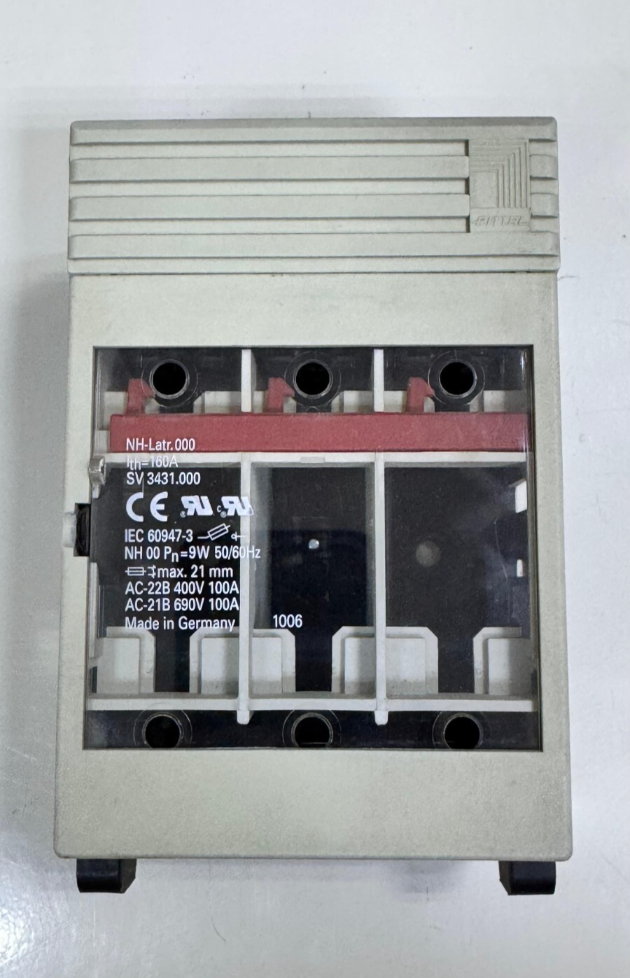 NHLatr 000 NH Fuse Switch Disconnector, 160A, 9W, AC22B 400V/100A, AC21B 690V0