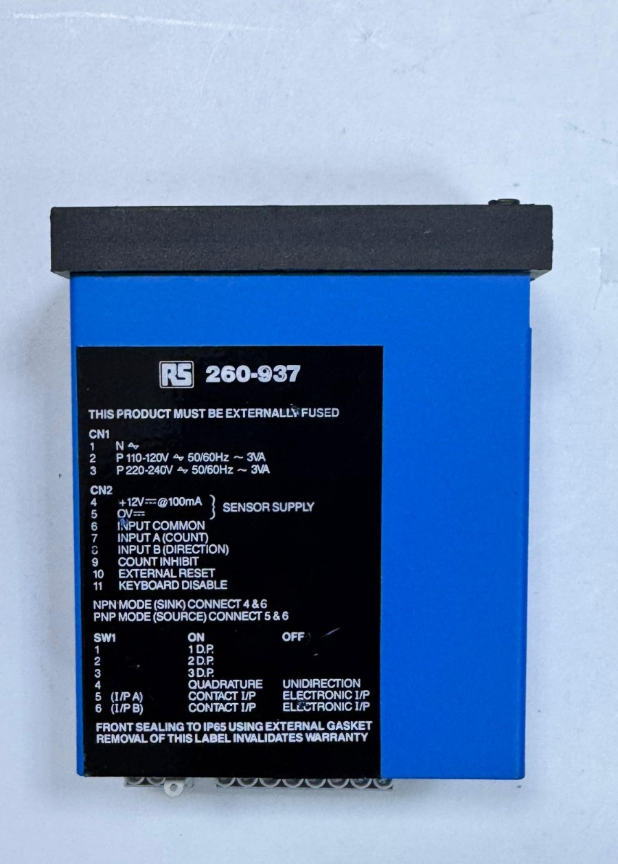 RS 260937 Digital Counter Module | 110–240V AC | 12V Sensor Supply1