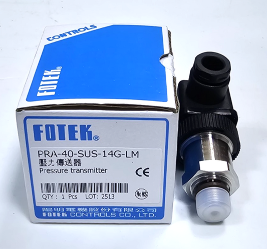FOTEK PRA40SUS14GLM Pressure Transmitter – 40 BAR, 8~30VDC, 420 mA0