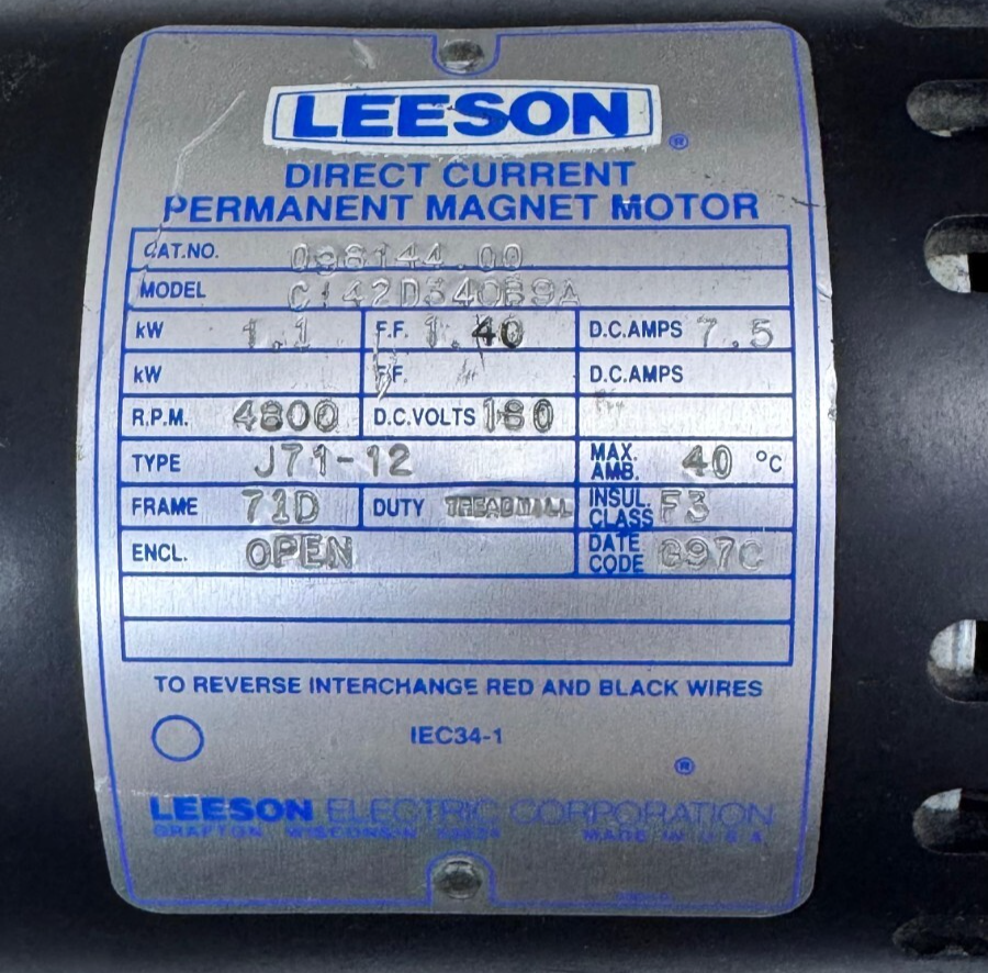 LEESON C42D340BΘA Permanent Magnet DC Motor | 7.5A | 4900 RPM | 180 DC1