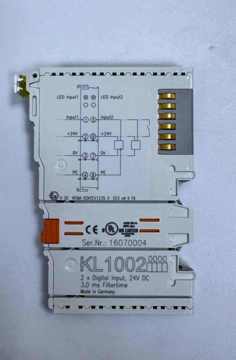 RS KL1002 Digital Input Module – 2Channel, 24V DC, 3.0 ms Filter Time0