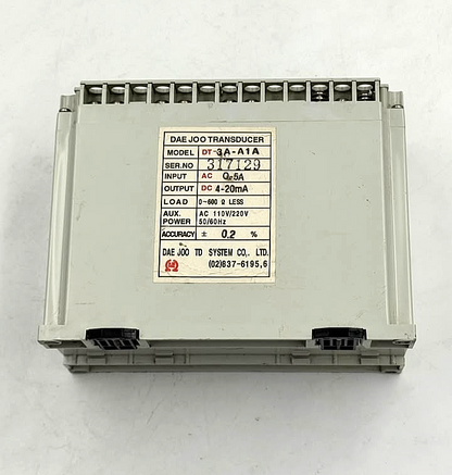 Daejoo DT-3A-A1A Current Transducer | AC 110/220V - saleem al tamimi electric equipment trading co llc-UAE