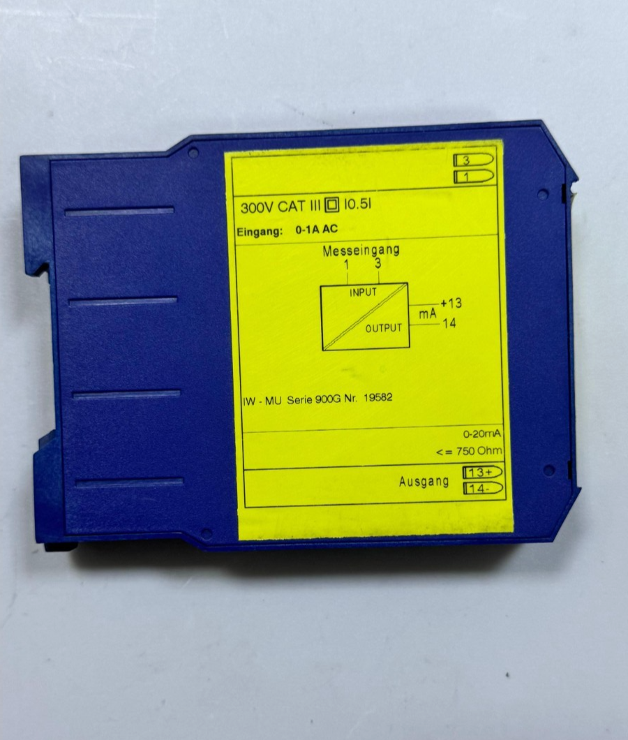 MULLER ZIEGLERT IWMU Series 900G Current Transducer – 01A AC Input, 020mA1