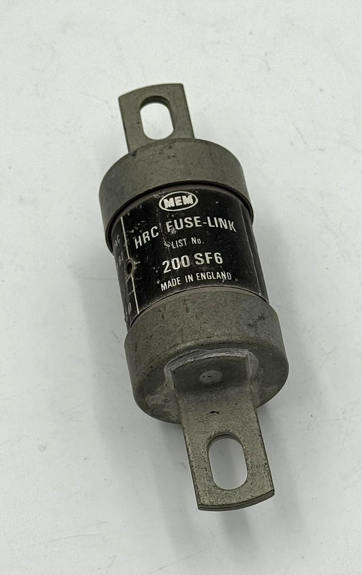 MEM | 200 SF6 | HRC Fuse Link | 200 A | Made in UK0