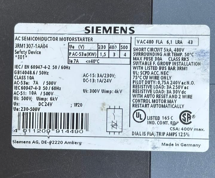 Siemens SIRIUS 3RM1307-1AA04 Motor Starter | Made in Germany7