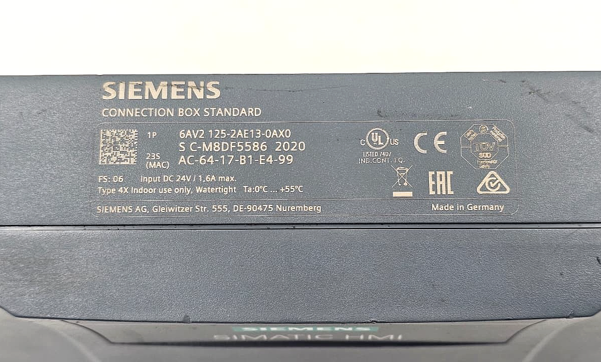 Siemens 6AV21252AE130AX0 SIMATIC HMI Connection Box Standard | ( 1pcs )2