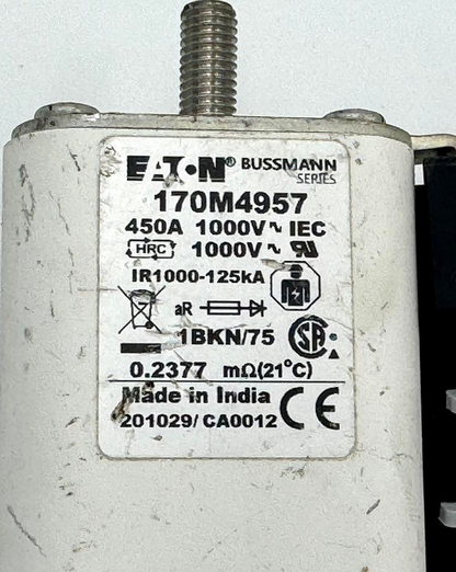 EATON BUSSMANN | 170M4957 | 450A | Fuse |  Made in India ( 1 pcs )2