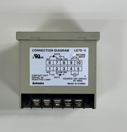 Autonics LE7D2 Digital Timer Relay – 100240VAC, 5A Resistive Load,korean made2