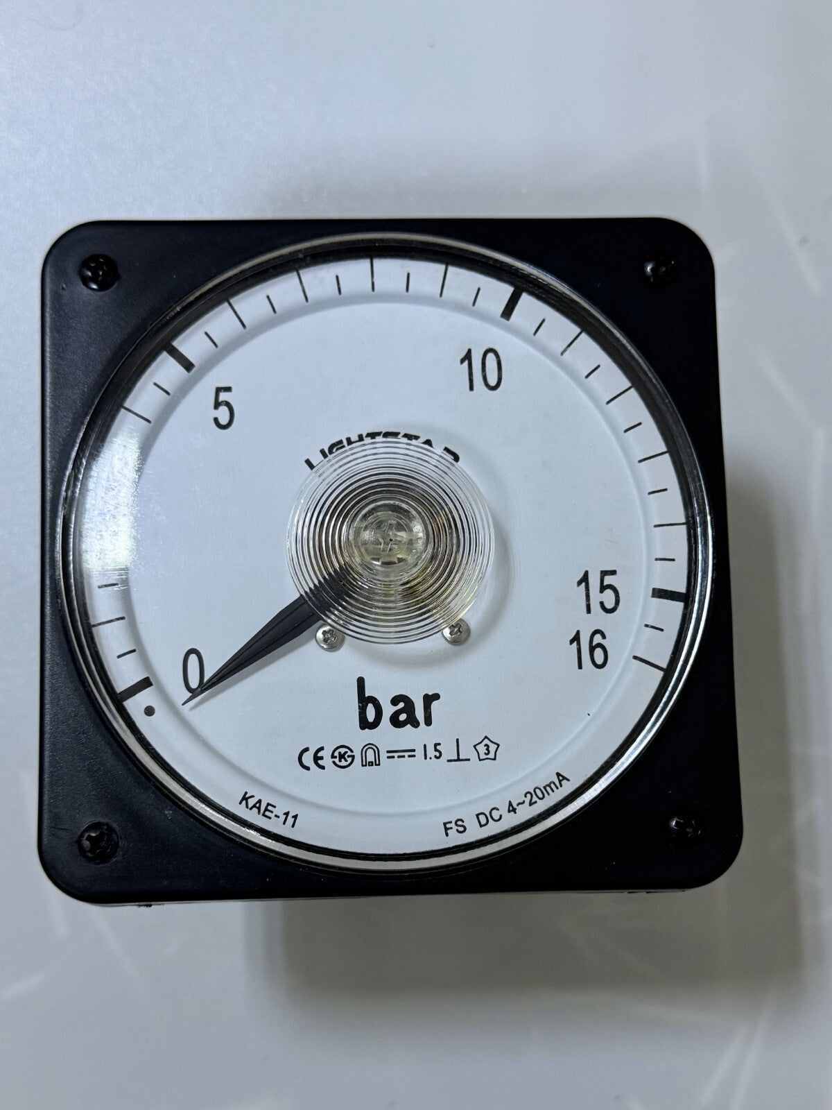 Lightstar KAE11 Analog Bar Pressure Meter | 0–16 Bar | DC 4–20mA| 110*110mm0