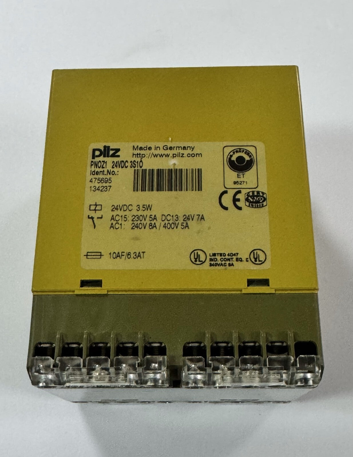 Pilz PNOZ 1 Safety Relay | 24V DC | 3NO Contacts | 240V/8A | Made in Germany1