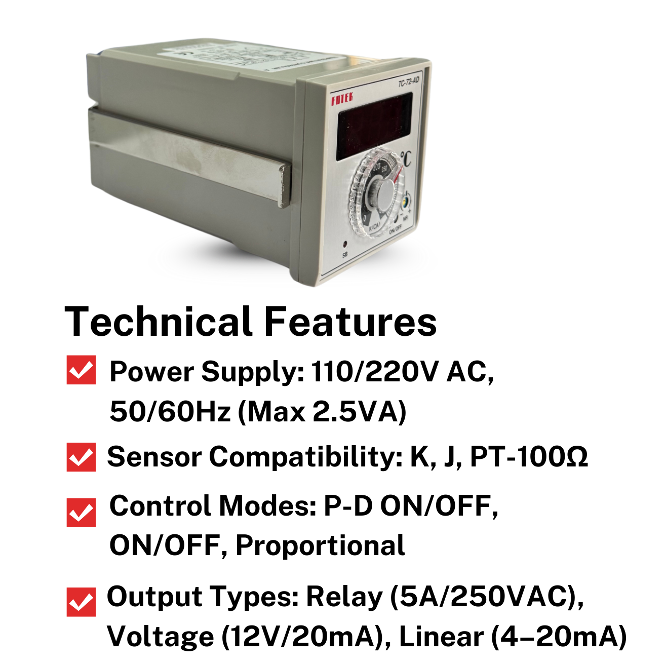 TC72ADJR4S Temperature Controller | JType Sensor | ON/OFF Control2