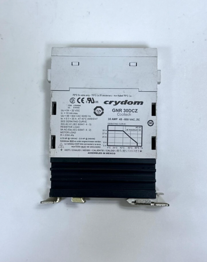 Crydom GNR30DCZ Solid State Relay | 30A Output | 48–600VAC Load | 4–32VDC Input1