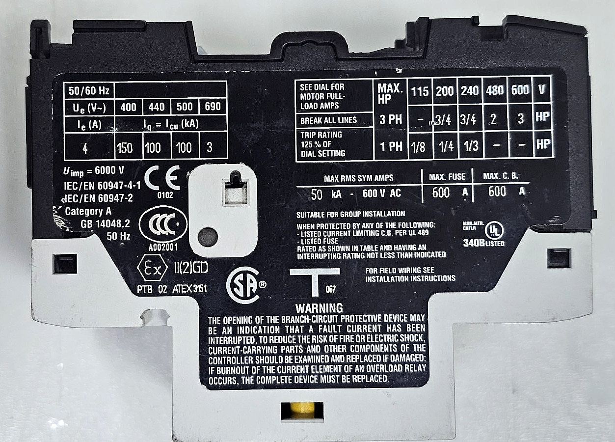 Moeller PKZMO4 Motor Protection | Circuit Breaker | 4A1