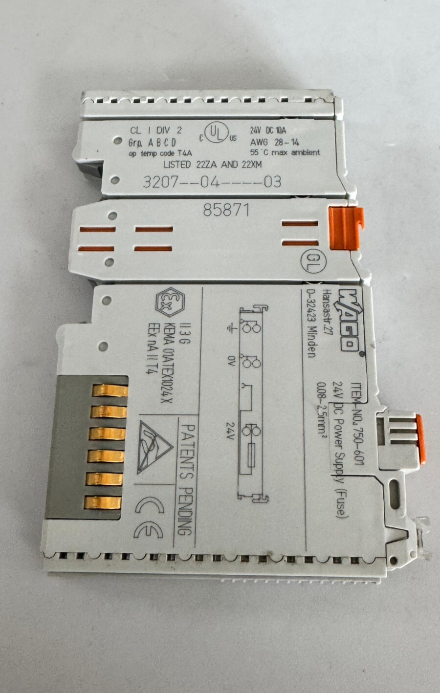 WAGO 750601 | 24V DC Power Supply13A| Industrial Fuse Protection1
