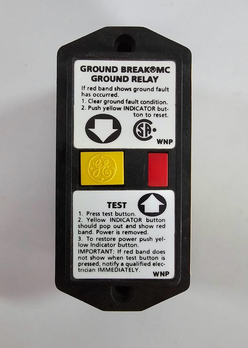 GE TMCGR1S Ground Break MC Ground Relay – 120VAC, 90A Pilot Duty Rated0