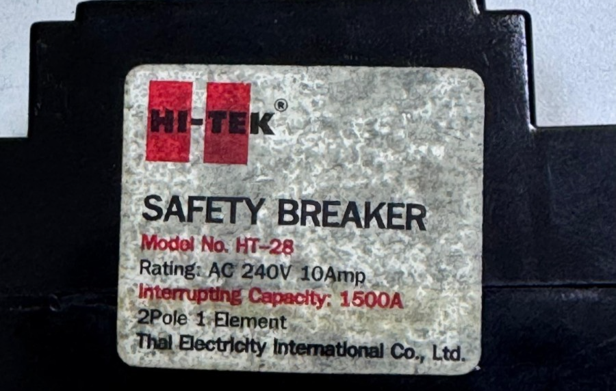 HITEK | HT28 | Safety Breaker – 2Pole, 240V | 10A3
