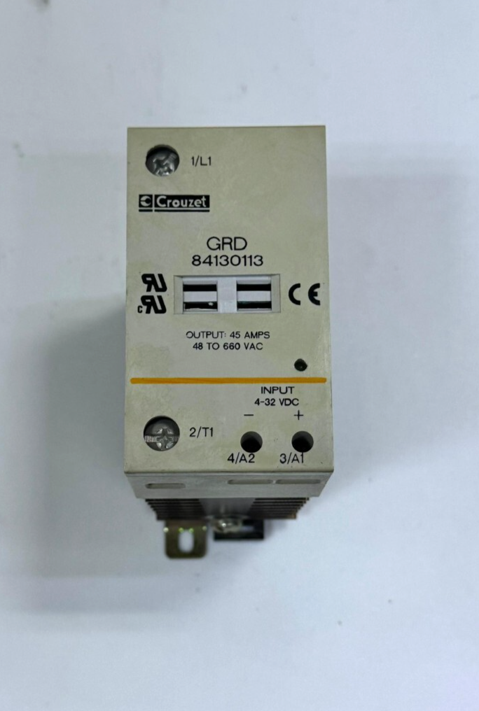 Crouzet GRD 84130113 Solid State Relay | 45A Output | 48–660VAC | 4–32VDC Input0