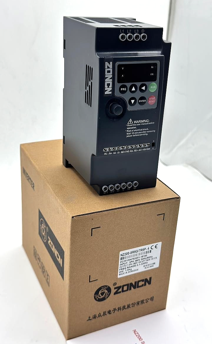 ZONCN NZ2005R5G/7R5P4 Variable Frequency Drive (VFD) | 380V input/output (3PH)0