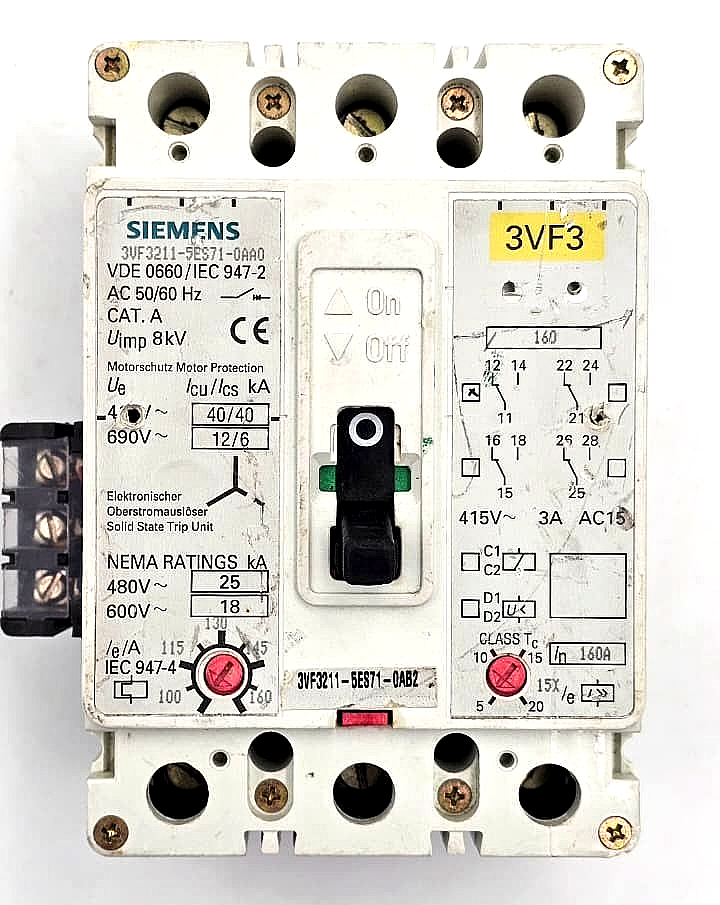 Siemens 3VF32115ES710AA0 | Circuit Breaker |160A | 3Pole | Made in Germany0
