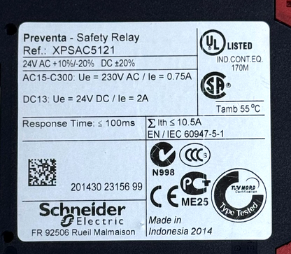 Schneider Electric| XPSAC5121 | Safety Relay3