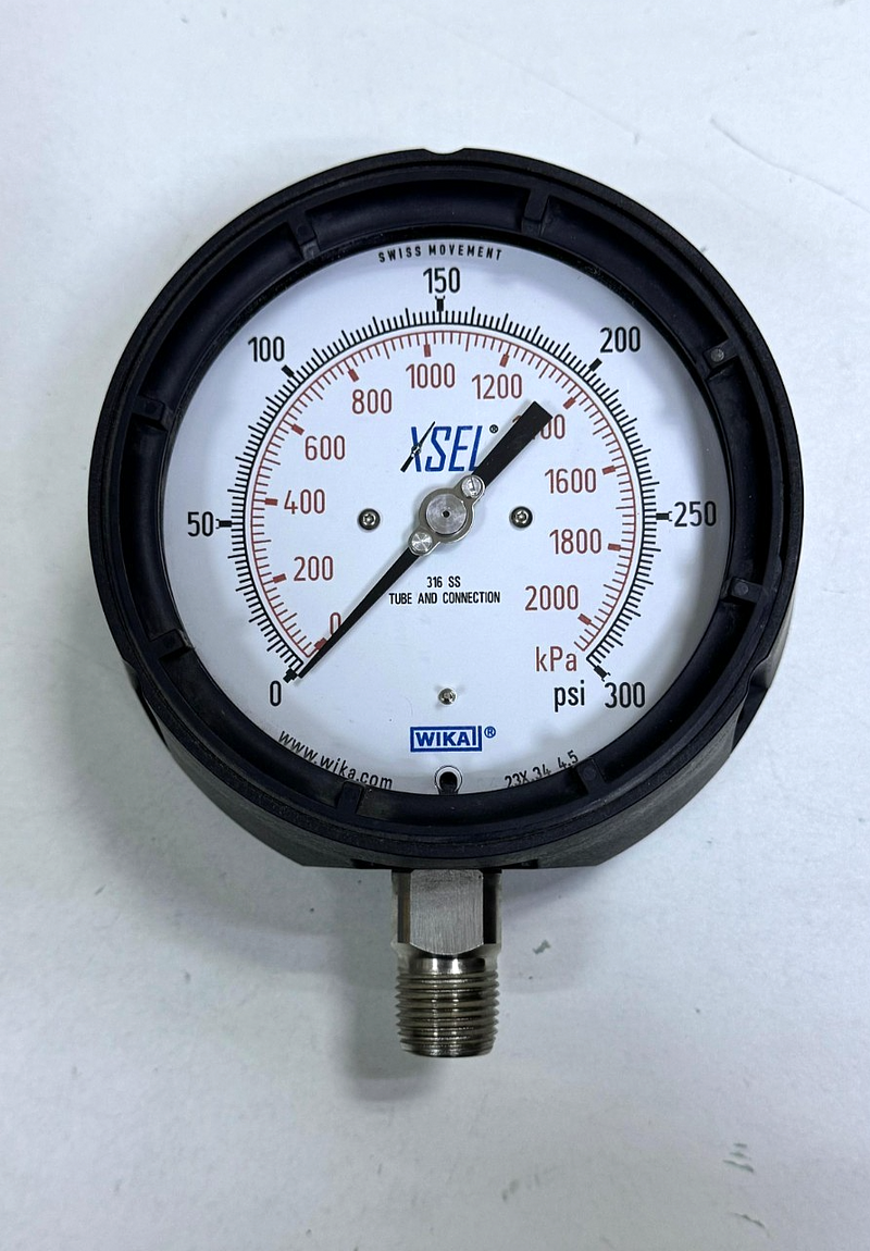 WIKA XSEL | 316SS | Range 300 PSI | pressure GAUGE0