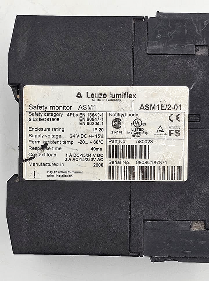 Leuze Lumiflex ASM1E/201 Safety Monitor | Made in Germany2