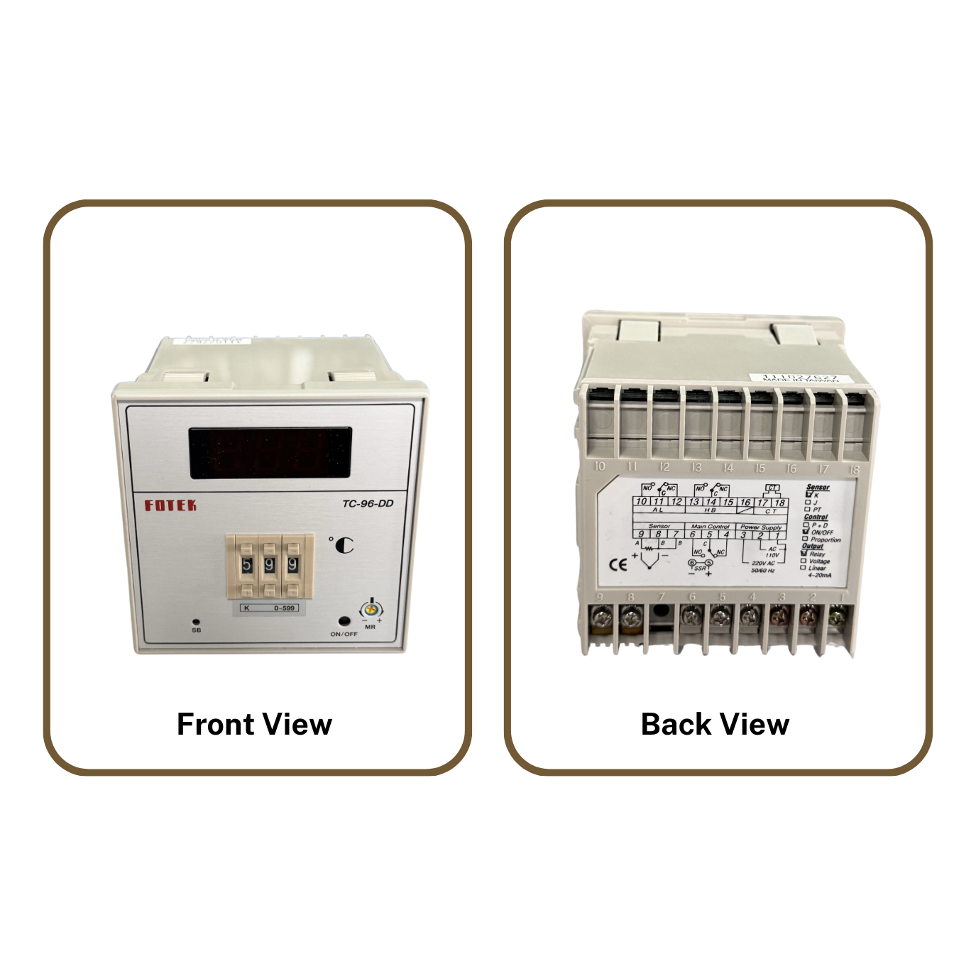 Fotek TC96DDR5S Temperature Controller | K, 0599 Sensor Compatibility2