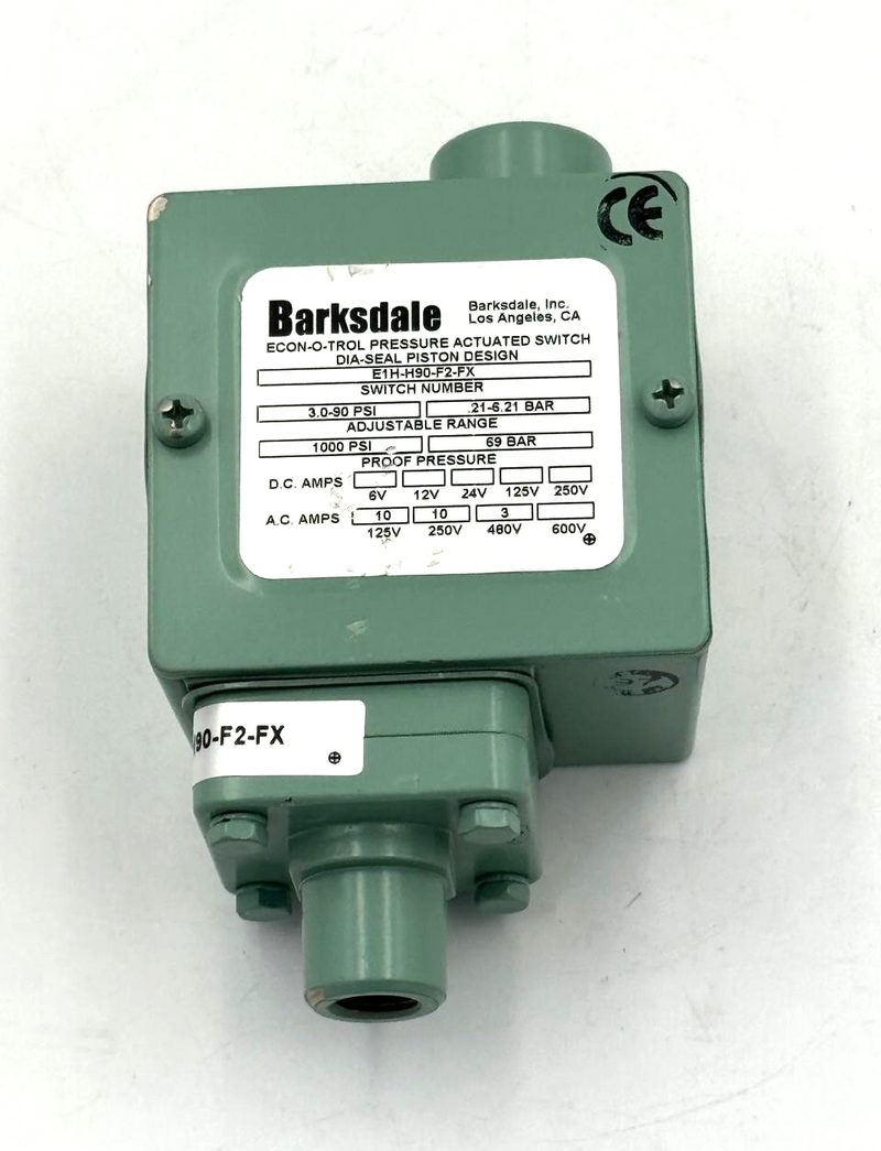 Barksdale E1HH90F2FX | ECONOTROL Pressure Switch | Made in USA0