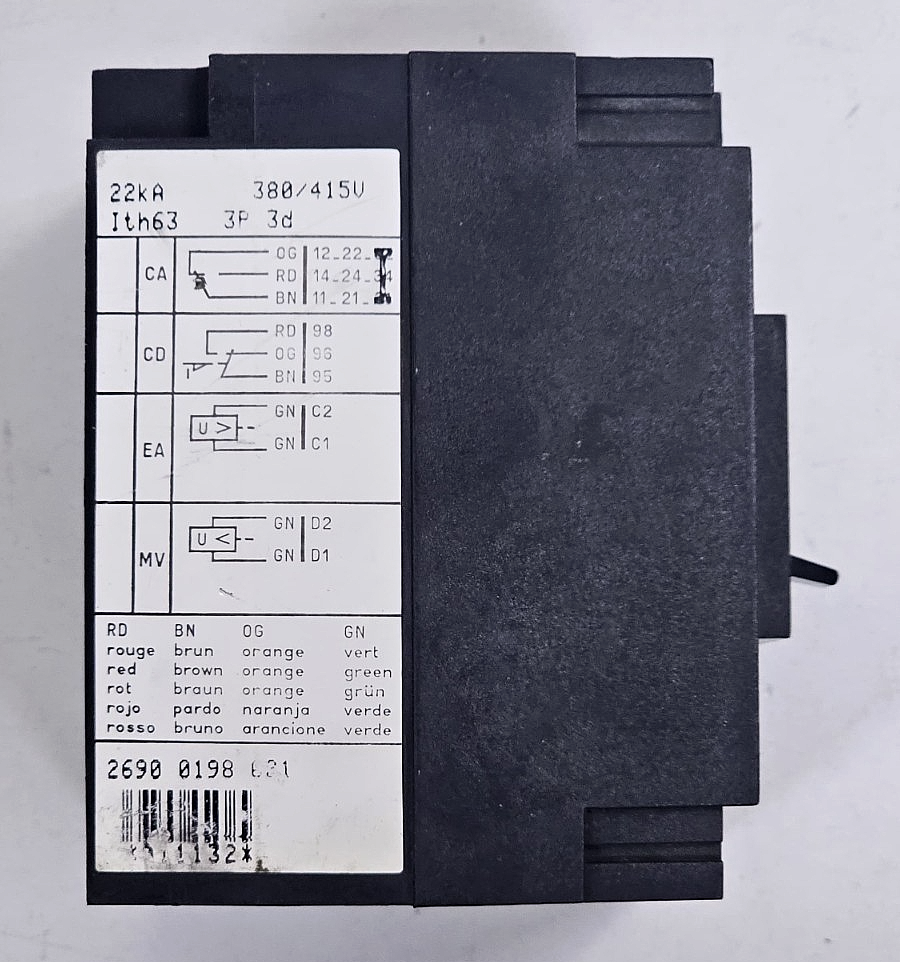 Unelec | Record D100 | MCCB | Moulded Case Circuit Breaker | 600V | 63 A5