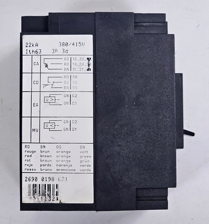 Unelec | Record D100 | MCCB | Moulded Case Circuit Breaker | 600V | 63 A5