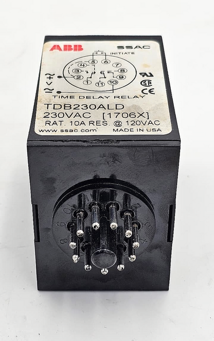 ABB SSAC TDB230ALD Time Delay Relay 230VAC6