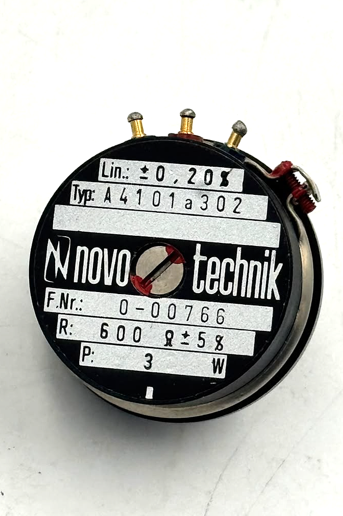 Novotechnik A4101A302 Rotary Potentiometer – 600 Ohm, 3W1