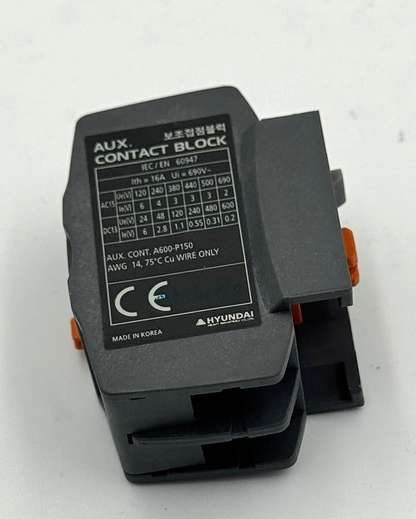 Hyundai | UAB 20 NS  | Auxiliary Contact Block | Made in Korea(1 PCS )3