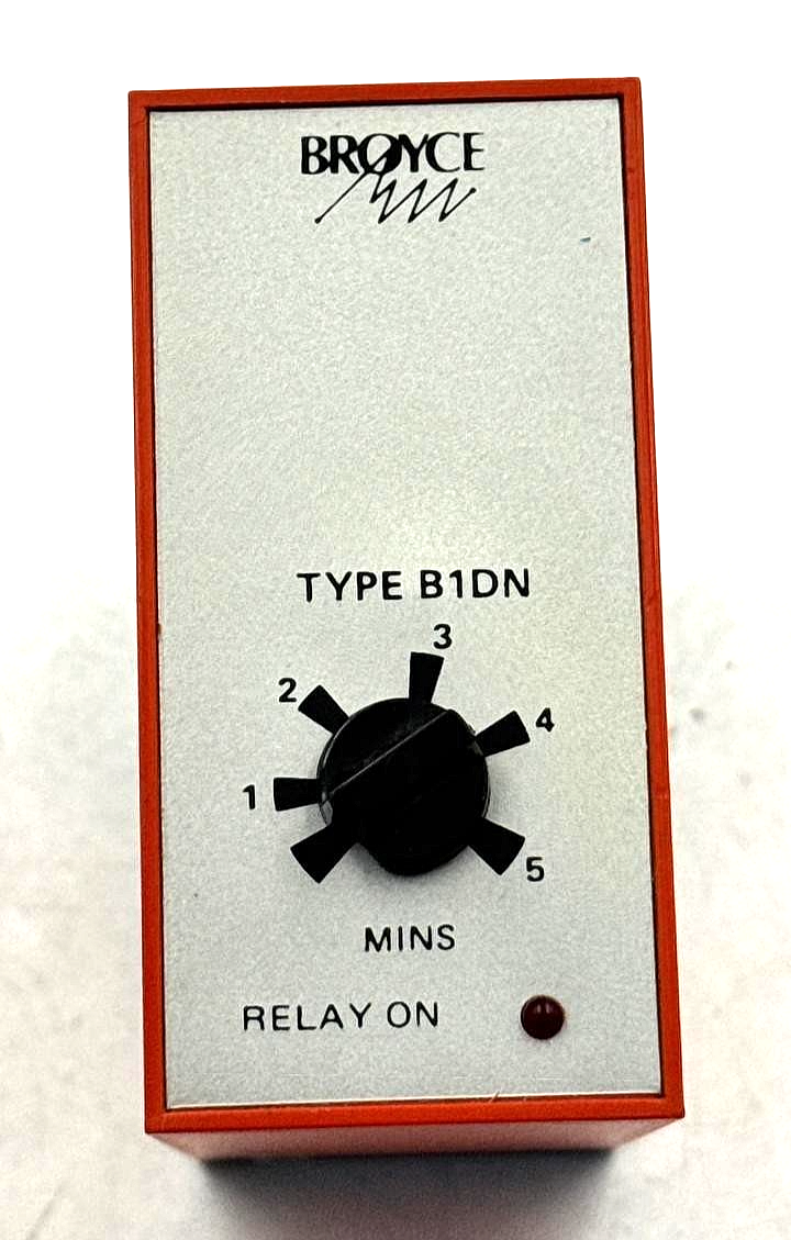 Broyce Control B1DN Timer Relay | OnDelay Timer 1–5 Minutes | Made in UK2