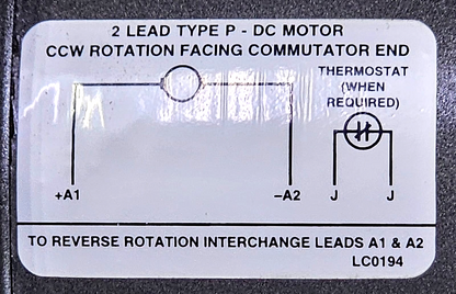 Baldor Reliancer | 3435P | DC Motor | 1 HP | 1750 RPM | 180V. 5A |  34599038655