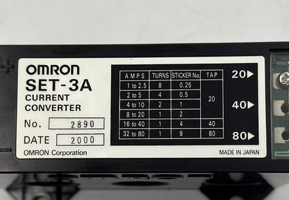 OMRON SET3A Current Converter Model 2890 | Made in Japan2