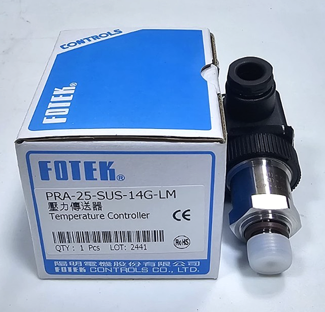 FOTEK PRA25SUS14GLM Pressure Transmitter– 25 BAR, 8~30VDC, 420 mA0