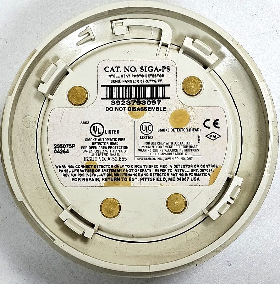 EST SIGAPS | 3923793097 | Smoke Detector | Made in USA2