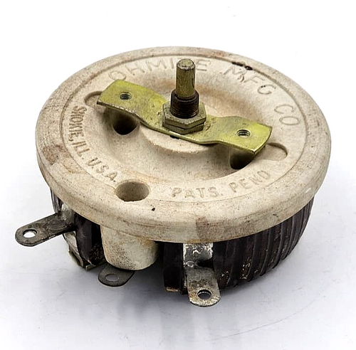(1 Piece) Ohmite Rheostat 0528 | 5 Ohm 5.48A Variable Resistor | Made in USA0