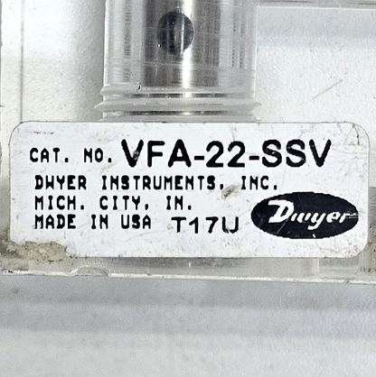 Dwyer |  VFA22SSV | Flow Meter | Stainless Steel Valve | USA Made3