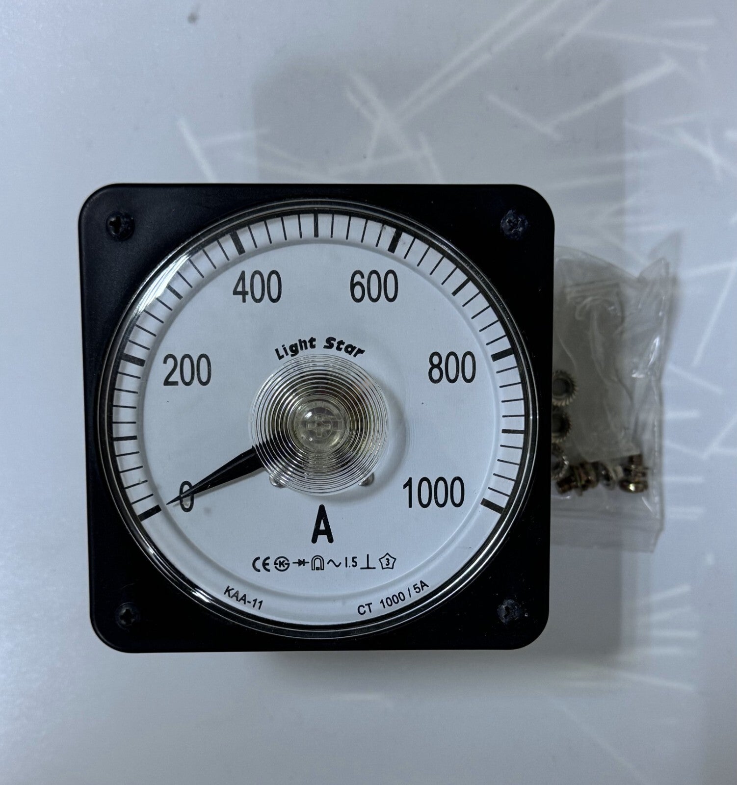 Light Star KAA11 Analog AC Ammeter | 01000A Range | CT 1000/5A | 110*110mm1