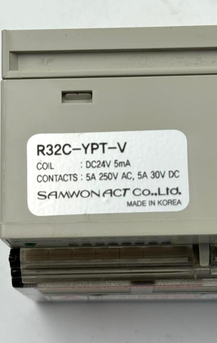 SAMWON ACT R32CYPTV Relay Terminal | DC24V Coil, 250VAC / 30VDC( 1 pcs)6