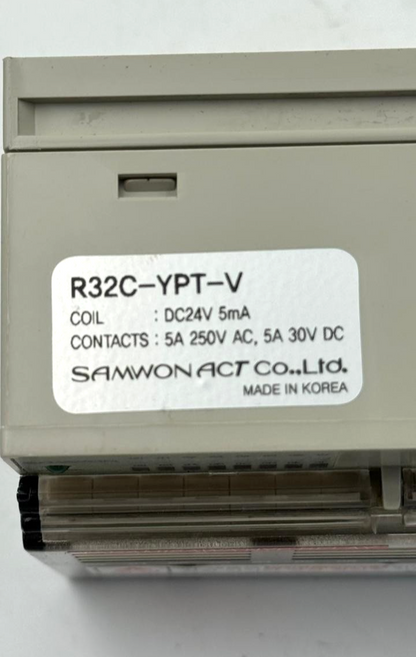 SAMWON ACT R32CYPTV Relay Terminal | DC24V Coil, 250VAC / 30VDC( 1 pcs)6